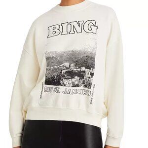 Anine Bing Jaci Sweatshirt Rio De Janeiro Size Small
